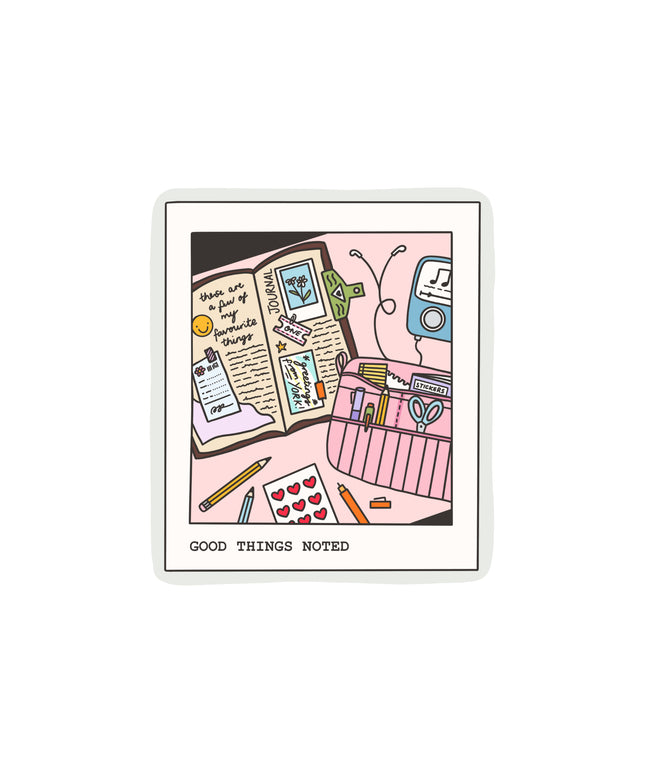 Journaling Polaroid Clear Sticker