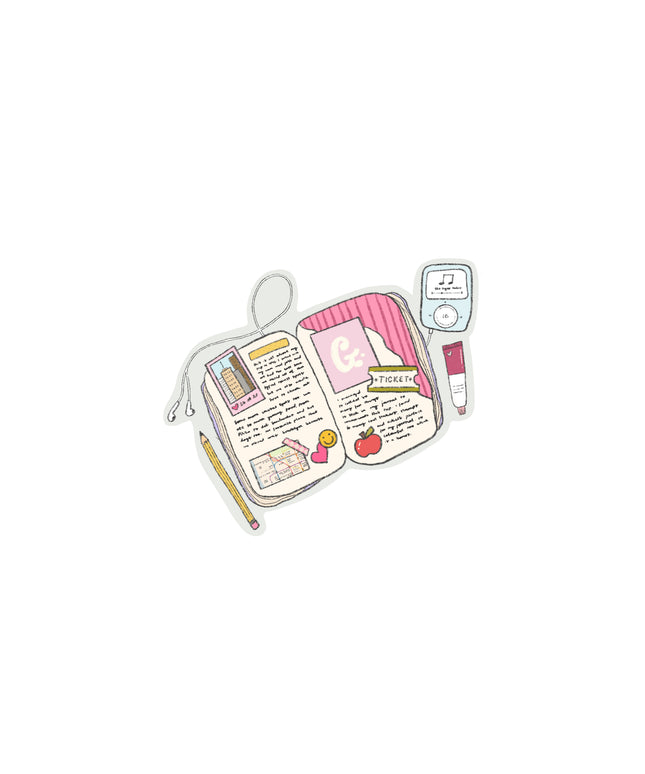 Journaling the Day Away Clear Mini Sticker