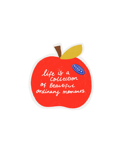 Life is Beautiful Clear Apple Sticker