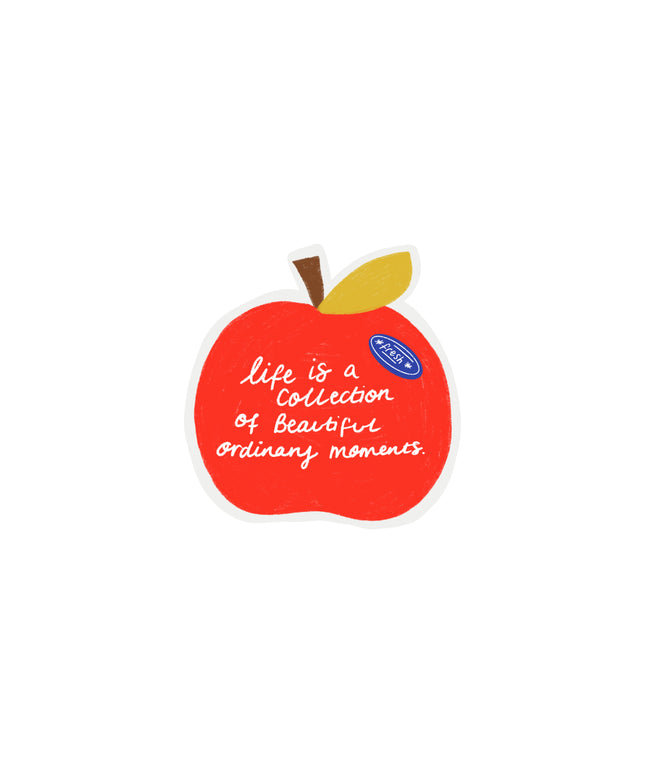 Life is Beautiful Clear Apple Sticker