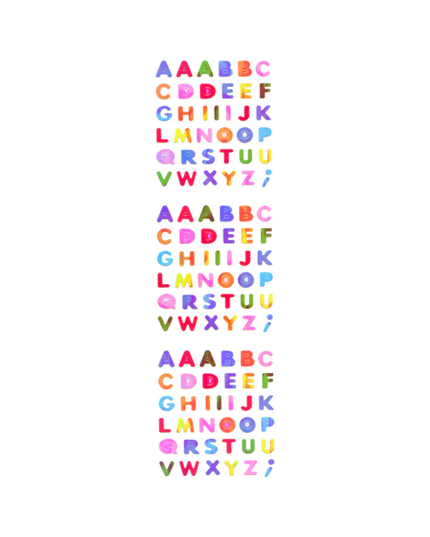 Pearlie Colourful Alphabet Sticker Sheet