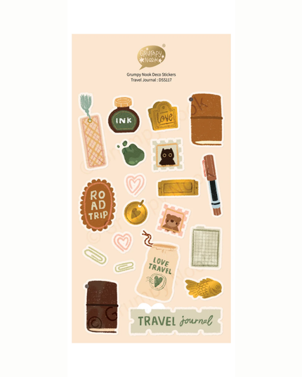 Travel Journal Deco Sticker Sheet