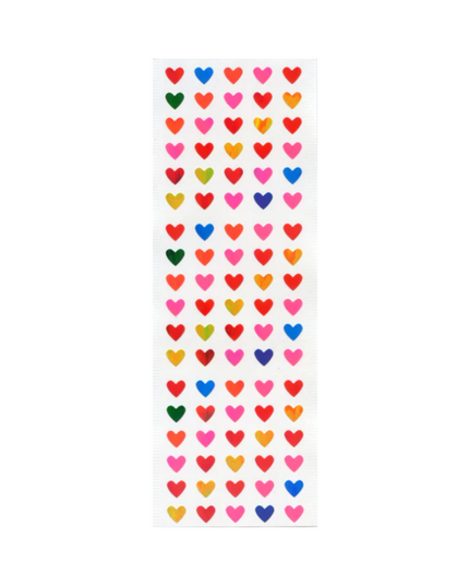 Tiny Colourful Hearts Sticker Sheet